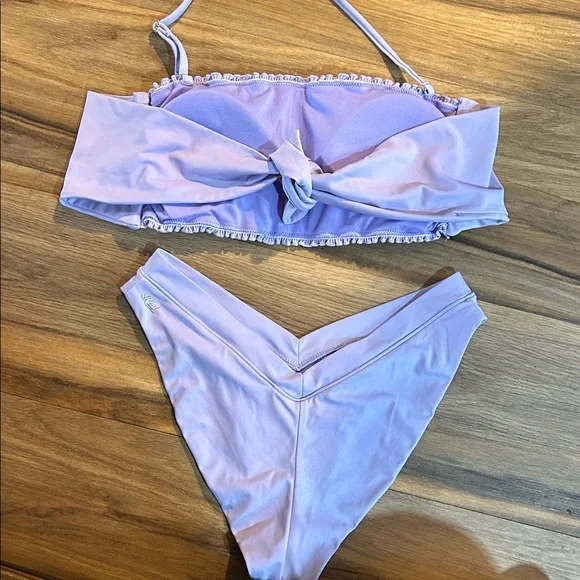 Lavender Smocked Bikini Set - Picture 4 of 8